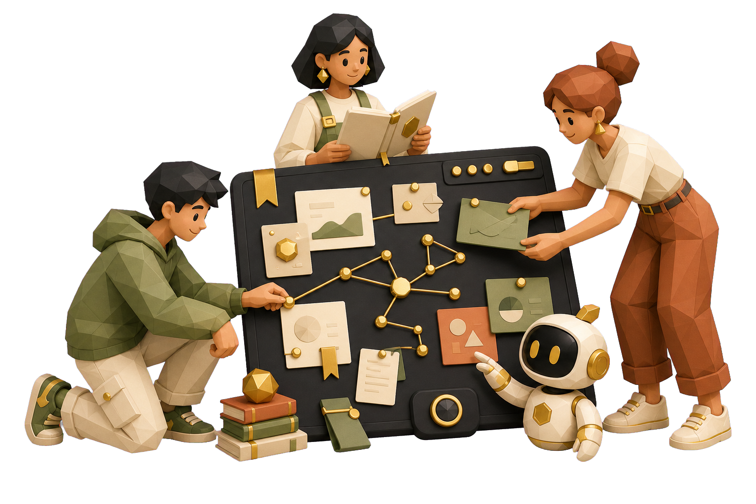 Glyphic workspace with connected collaborators, notes, and knowledge nodes